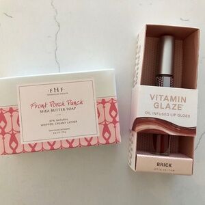 Farmhouse Fresh NIB bar soap & vitamin glaze lip gloss